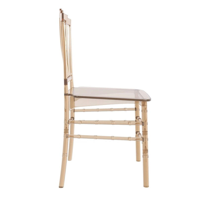 Modern Acrylic Dining Side Chair with Windsor Back