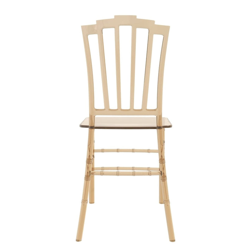 Modern Acrylic Dining Side Chair with Windsor Back