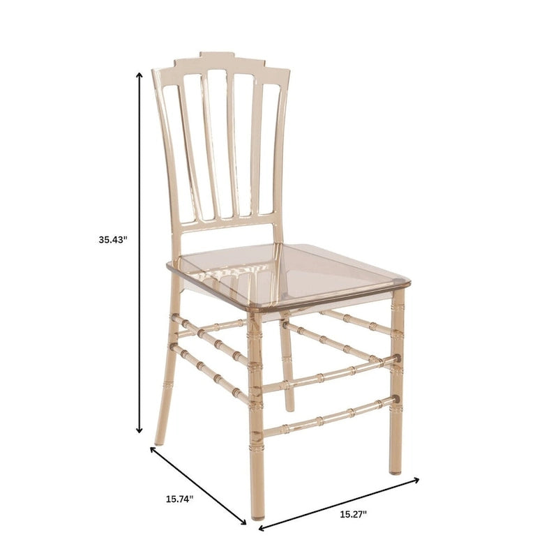 Modern Acrylic Dining Side Chair with Windsor Back
