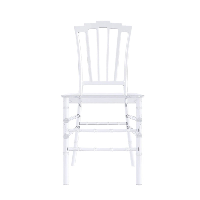 Modern Acrylic Dining Side Chair with Windsor Back