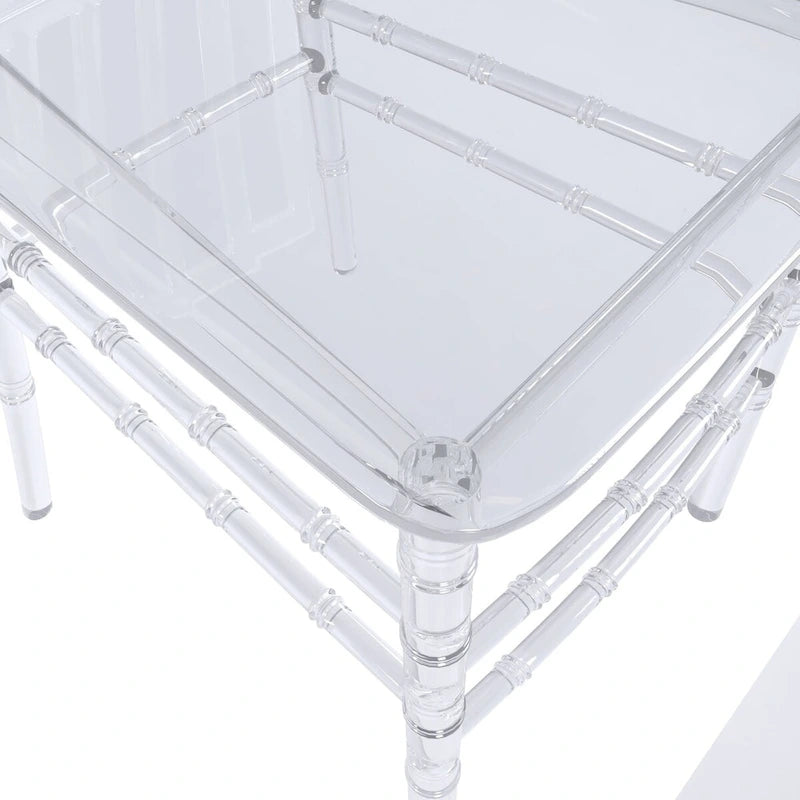 Modern Acrylic Dining Side Chair with Windsor Back