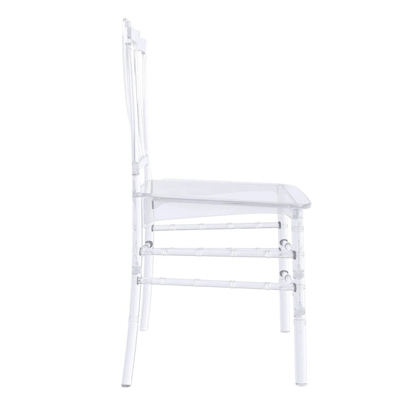 Modern Acrylic Dining Side Chair with Windsor Back