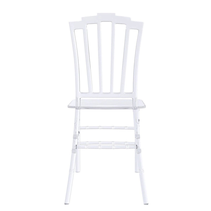 Modern Acrylic Dining Side Chair with Windsor Back