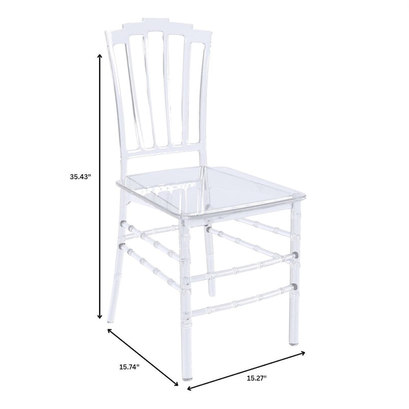 Modern Acrylic Dining Side Chair with Windsor Back