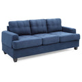Tufted Compact Sofa – Navy Blue