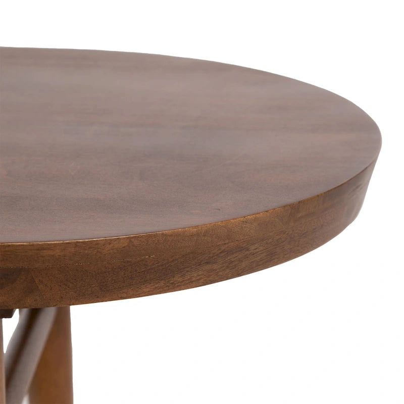 Oval Wood Coffee Table with Tapered Legs