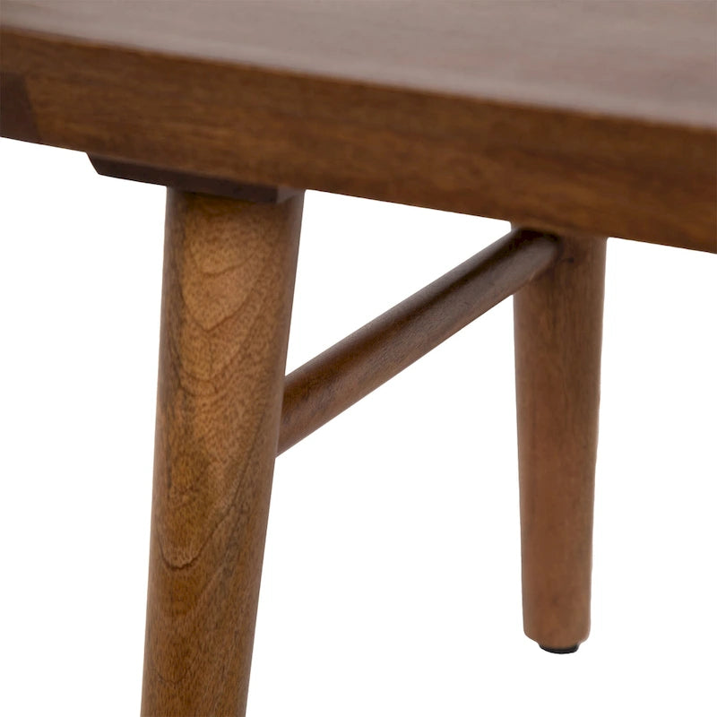 Oval Wood Coffee Table with Tapered Legs