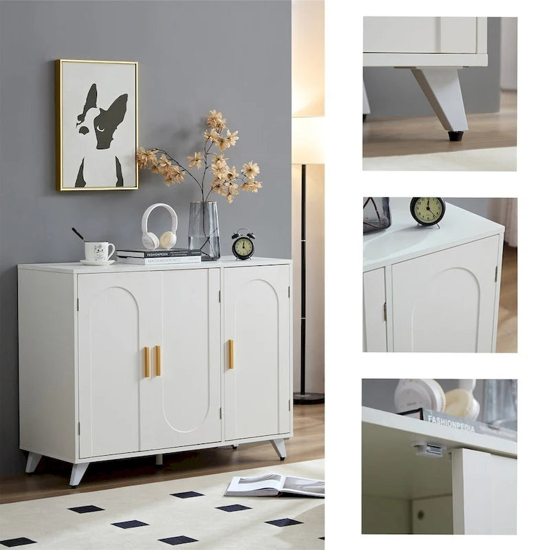 Credenza a buffet con 3 ante e ripiani regolabili