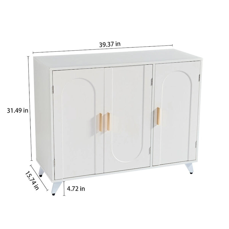 Sideboard mit 3 Türen, Buffetfunktion und verstellbaren Einlegeböden